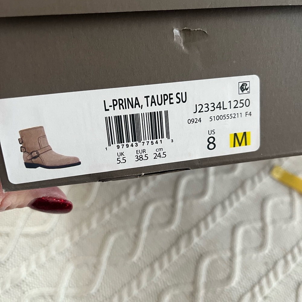 Franco Sarto Taupe Suede Zip-up Boots Women’s Size 8 - Picture 14 of 16